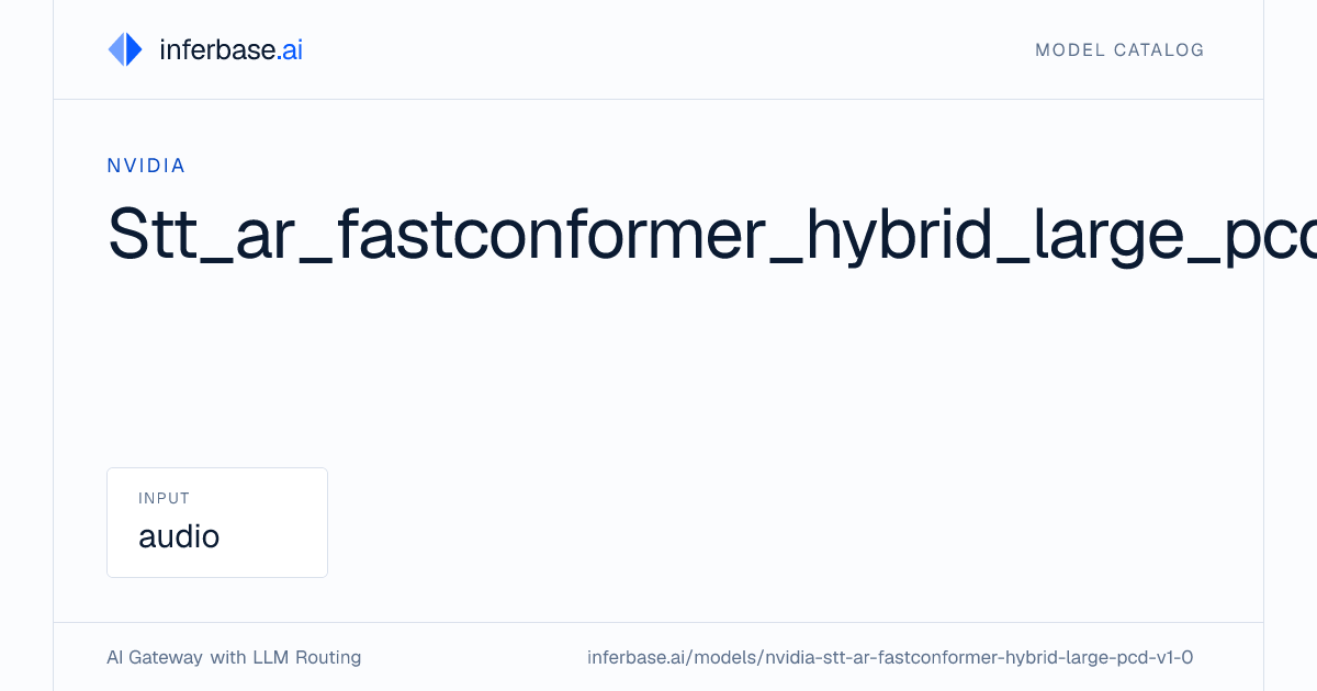 Stt_ar_fastconformer_hybrid_large_pcd_v1.0 - Specs, Capabilities ...